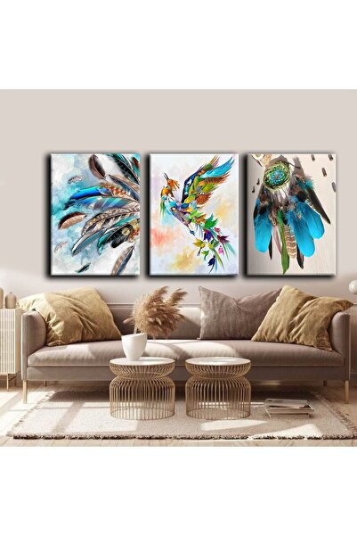 Harikabirev TABLA COLORATĂ A PĂSĂRILOR ANKA | TABLO PE Pânză FĂRĂ CADRU 3L VE...