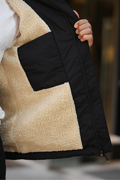 İNAMOTO TEXTİL ΑΝΔΡΙΚΟ ΠΑΛΤΟ ΜΕ ΚΟΡΥΦΑΙΑ ΚΑΜΠΑΝΙΑ ΚΑΙ ΣΚΟΥΡΟ ΚΑΛΟΚΑΙΡΙ