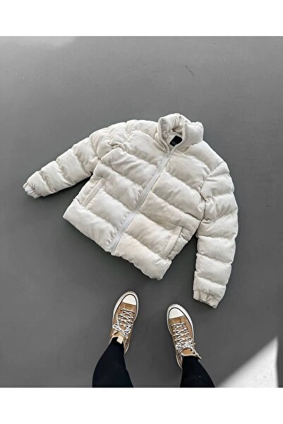 LOES MOMENT Yeni Sezon Düz Model Kadife Mont Oversize Kesim