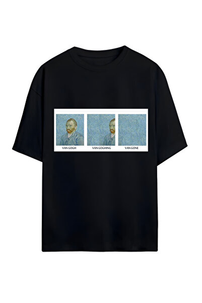 GraffTee VAN GOGH UNISEX OVERSIZE PAMUKLU T-SHIRT
