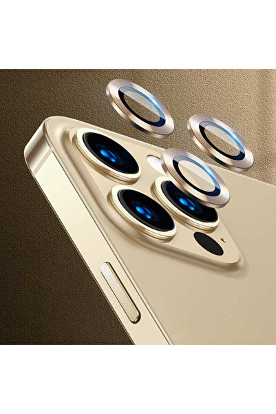 ECRUZ واقي كاميرا متوافق مع هاتف iPhone 13 Pro ECRZ CL-07 - ذهبي