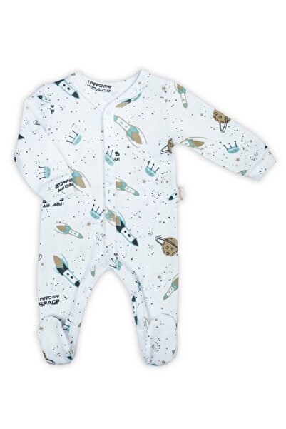 JollyMag Romper cu maneca lunga de bumbac 100% (182031) Nicol "Star" Marimea 80
