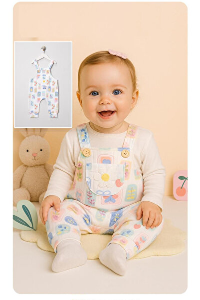 mandalinsbaby ÇİÇEKLİ KIZ BEBEK SALOPET