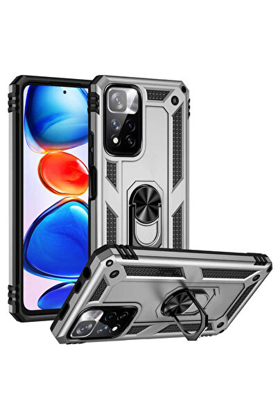 ECRUZ غطاء حماية لهاتف ريدمي نوت 11 برو بلس 5G طراز ECRZ فيجا - رمادي