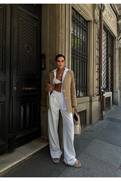 Flirtix Women's Linen Blazer Jacket