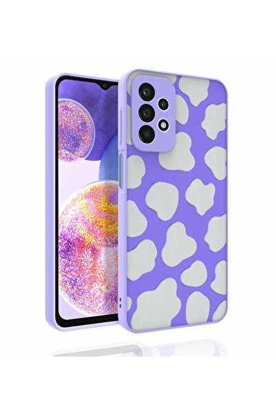 ECRUZ غطاء حماية للكاميرا منقوش لهاتف Galaxy A23، غطاء ECRZ نورا اللامع - NO6