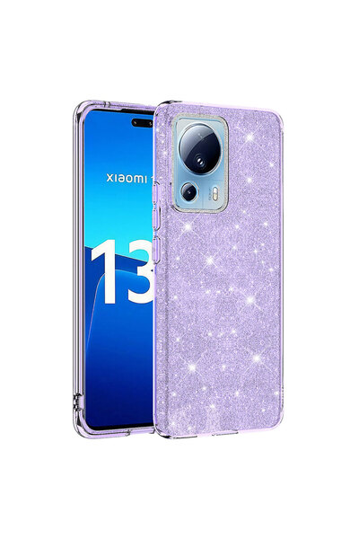 ECRUZ حافظة هاتف Mi 13 Lite ECRZ من السيليكون اللامع - أرجواني