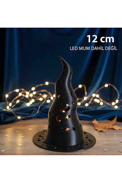 Filkorium3D CADILAR BAYRAMI CADI ŞAPKASI LED MUMLUK - HALLOWEEN LED MUMLUK - ...