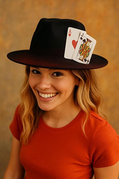 Melik şapka Winter Cashmere Fedora Panama Hat (Custom Design)