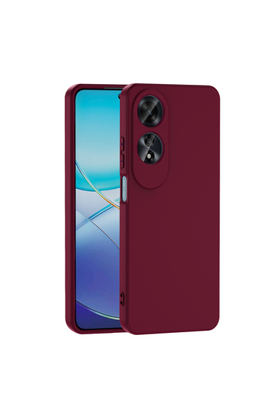 ECRUZ غطاء متوافق مع هاتف أوبو A60 من ECRZ - لون أرجواني داكن