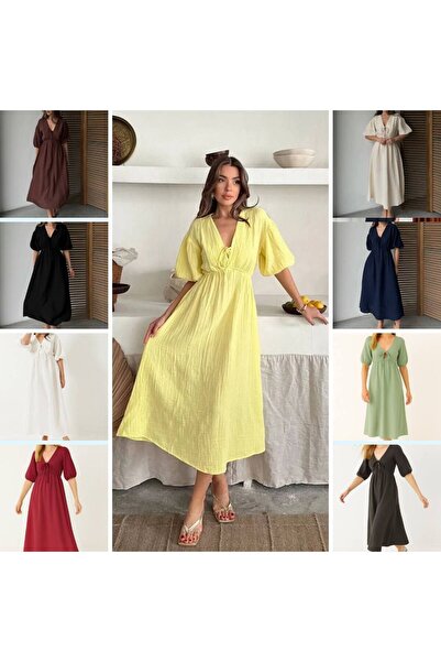 KidSweet Butik Müslin Kumaş Şık Elbise