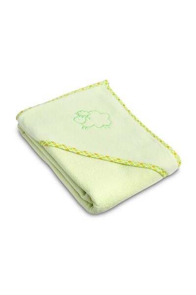 JollyMag Hooded towel Sensillo SHEEP 80x80 cm Green