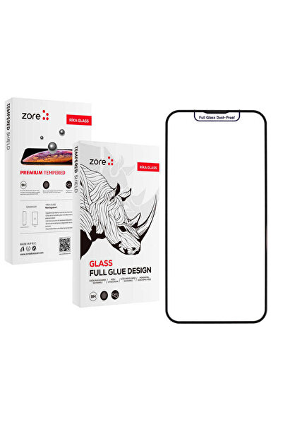 ECRUZ واقي شاشة من الزجاج المقوى متوافق مع هاتف iPhone 12 من ECRZ Rika Premium