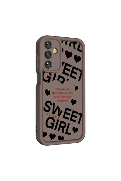 ECRUZ غطاء حماية للكاميرا لهاتف Galaxy A15 مع سطح خلفي مطبوع ECRZ - أسود