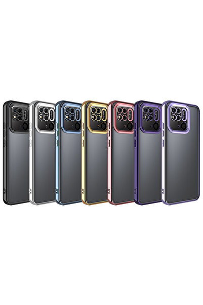 ECRUZ Redmi 10C Case Camera Protection Featuring Logo Showing Ecrz Omega Cover - Black