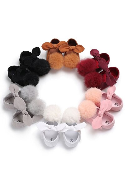 JollyMag Baby ballerinas with Drool pompom (Color: Red, Size: 1)