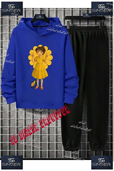 SS SİNSER Παιδικό Unisex Σετ Φόρμας με Κουκούλα και Ειδική Στάμπα "HVN GIRL A...