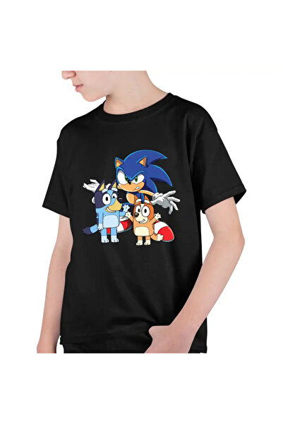 OEM Tricou Copii Baieti Sonic Blue Bingo Bluey