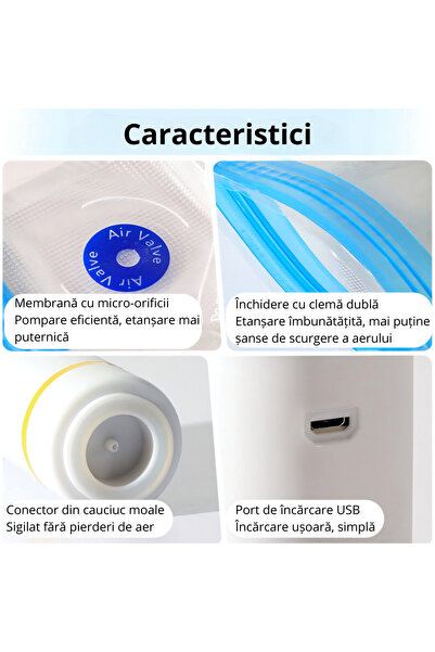 Köken Food vacuum sealer set + 10 vacuum bags, pump device, portable, 3W