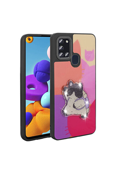 ECRUZ غطاء حماية لهاتف Galaxy A21S من ECRZ Amas مصنوع من السيليكون مع شكل أيق...