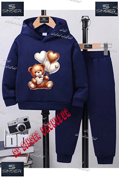 SS SİNSER Set de trening cu hanorac cu imprimeu special „BEAR BOX HEARTS” pen...