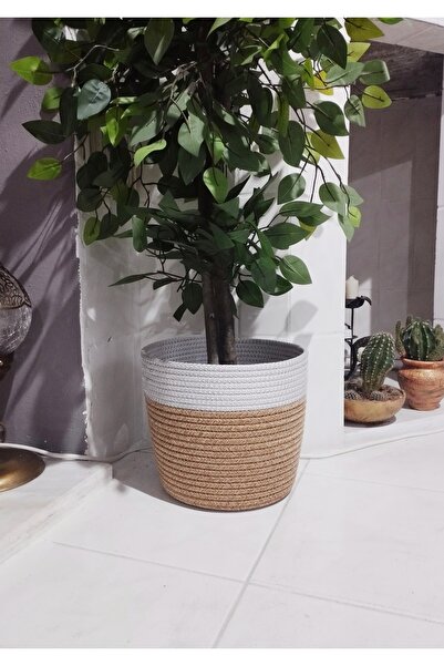 bayram taşcıoğlu home desing سلة من الخيزران مقاس 25*20 سم، سلة تنظيم للنباتات