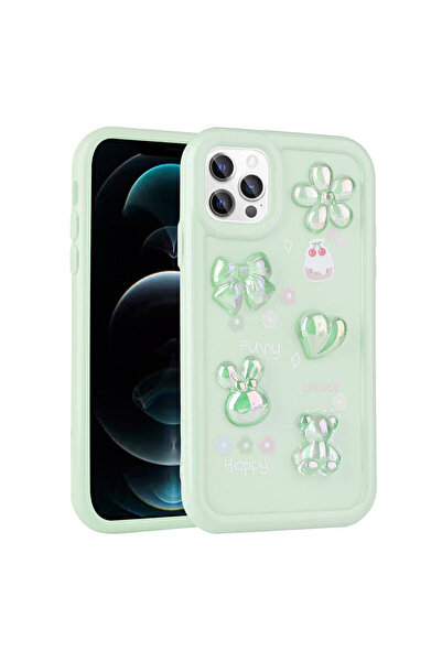 ECRUZ iPhone 11 Pro Compatible Embossed Figure Shiny Ecrz Toys Silicone Case-...
