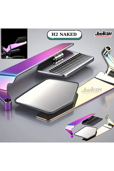 JİEKAİ H2 AYNA Spor motosiklet naked ayna üniversal holagram renk