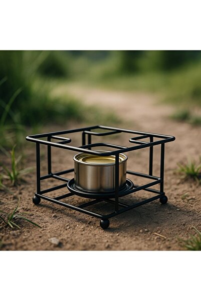 ALP HOME Kare Portatif Kamp Ocağı – Metal, Dayanıklı ve Hafif, Mutfakta ve Do...