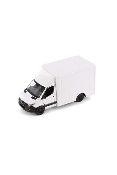 Mıncır Shop Mercedes-Benz Sprinter Die-Cast Pickup Truck – Pull and Go with Opening Doors 1:48 White Color