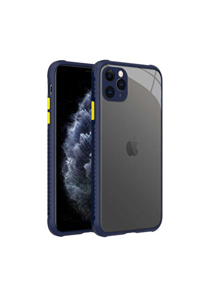 ECRUZ حافظة ECRZ Kaff متوافقة مع هاتف iPhone 11 Pro Max - أزرق داكن