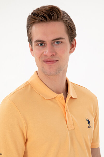 U.S. Polo Assn. Men's Imperial Yellow Polo Shirt With Embroidered Logo