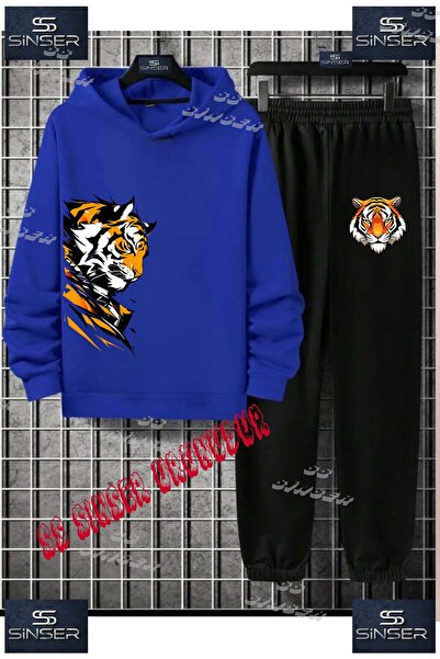 SS SİNSER Детски унисекс спортен екип с качулка и специален принт „Tiger Saga...