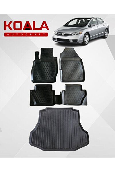 KoalaOtoTekstil HONDA CIVIC (FD6) (2007-2012) Ile Uyumlu-Araca Özel Paspas ve...