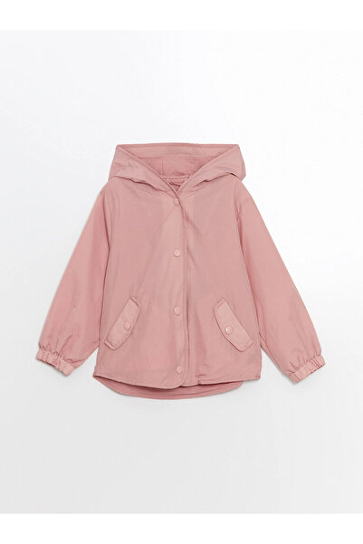 LC Waikiki Lcw Kids Pink Hooded Girl's Raincoat