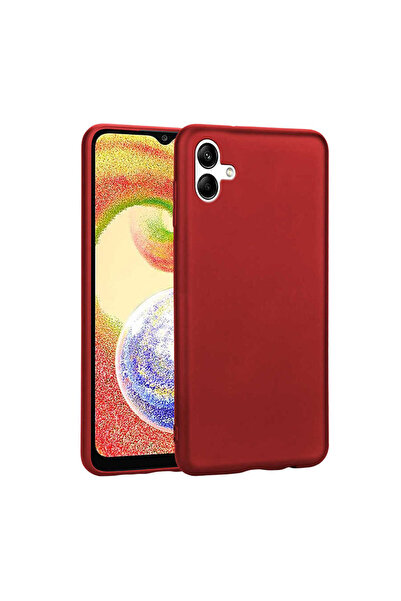 ECRUZ غطاء حماية سيليكون ECRZ Premier لهاتف Galaxy A04 - أحمر