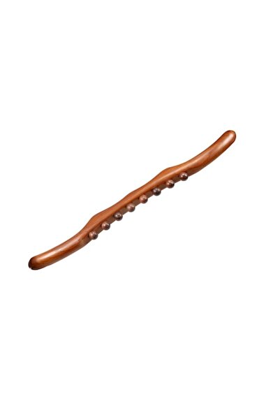 Globalport Retail Baston de masaj din lemn, 8 bile, forma curbata, pentru mas...