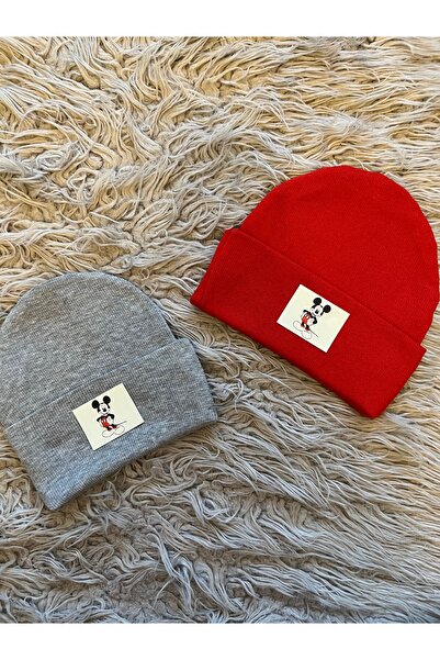 enes baby Pack of 2 Flexible Camisole Berets with Label Details