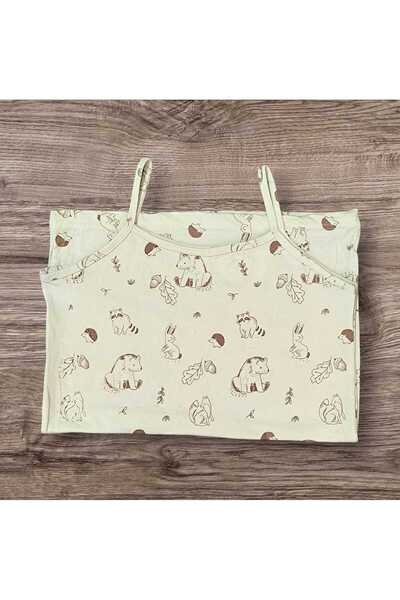 ESTA STORE White Animal Print Tank Top with Straps