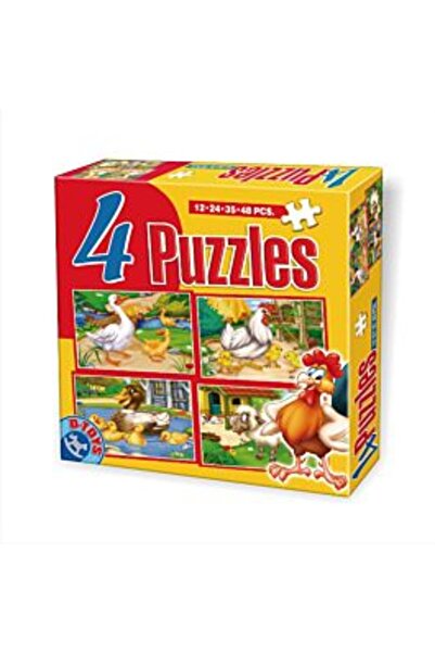 D-Toys Set puzzle 4 bucăți Animale,