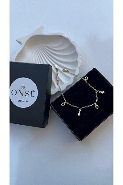 onse سوار من الفولاذ بسلسلة رفيعة مرصعة بالأحجار الكريمة من جولد مينيمال، مجو...