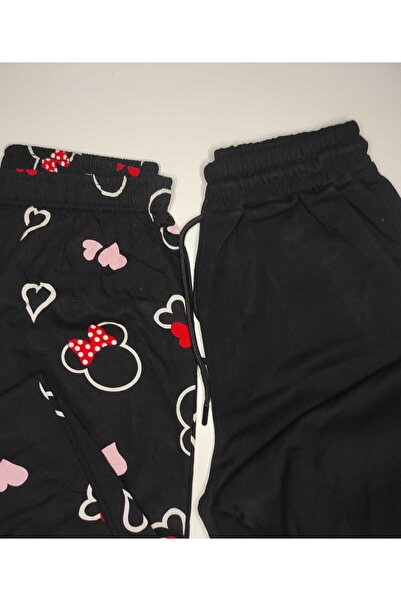 DÜVEN Pachet de 2 pantaloni de sport pentru femei, cu picioare largi, din modal și pantaloni de pijama din bumbac