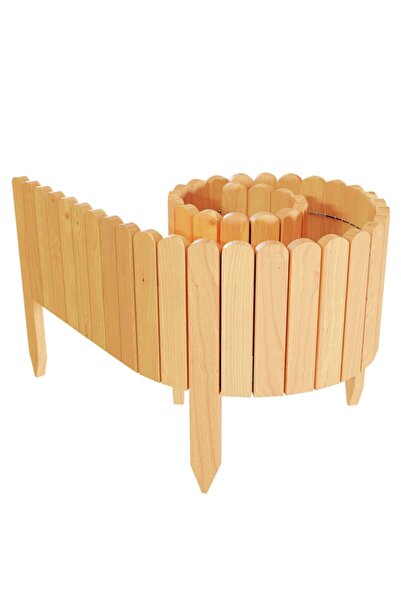 JollyMag Gard de gradina decorativ din lemn, natur, 200x30 cm