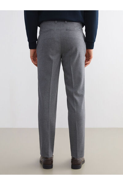 LC Waikiki Gray Standard Fit Plaid Men's Trousers