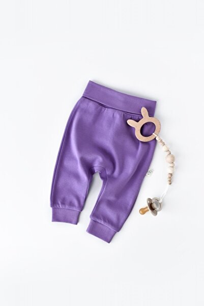 JollyMag Pantaloni Bebe Unisex din bumbac Mov BabyCosy (Marime: 6-9 luni)