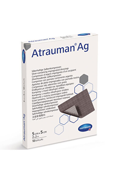 Other Pansament Cu Unguent Neutru Si Argint Atrauman Ag, 5cm x 5cm, 10 bucati, Hartmann