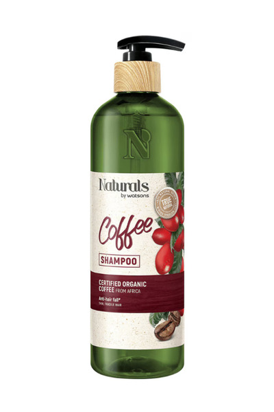 Naturals By Watsons شامبو منشط للشعر بخلاصة القهوة 490 مل - عناية منشطة ومغذية