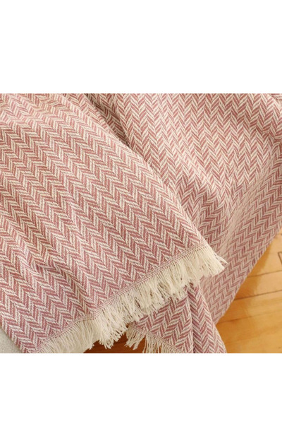 Linnda Home Gülkurusu Desenli Dokuma Çok Amaçlı Örtü