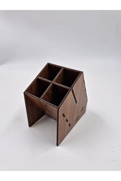 karadağsb Organizator din lemn pentru pix cu patru compartimente