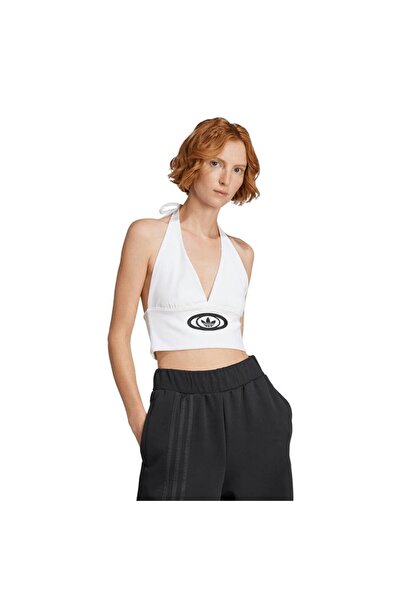 adidas Women's White Bustier Campus V Top Kc8801